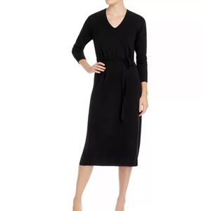 C by Bloomingdale's Cashmere Midi Dress M black